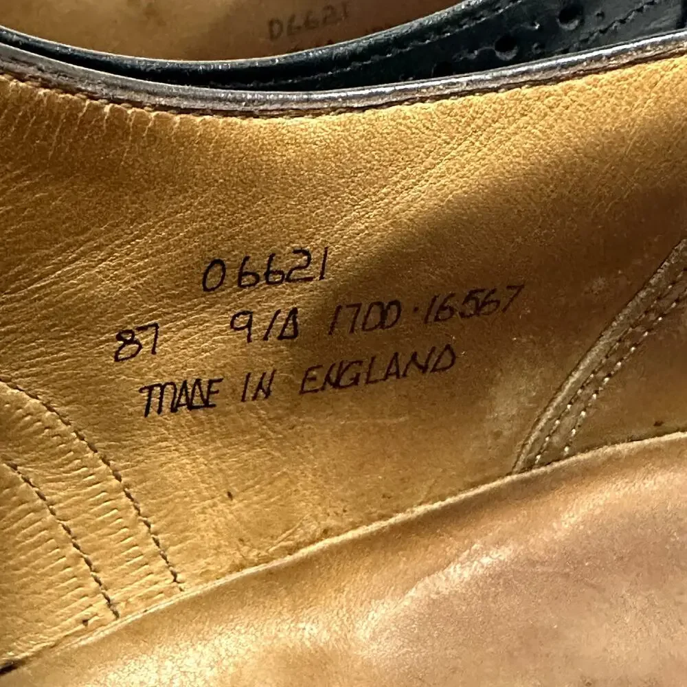VERY GOOD Alfred Sargent x Brooks Brothers Oxford Cap Toe Bal Black Calf 9